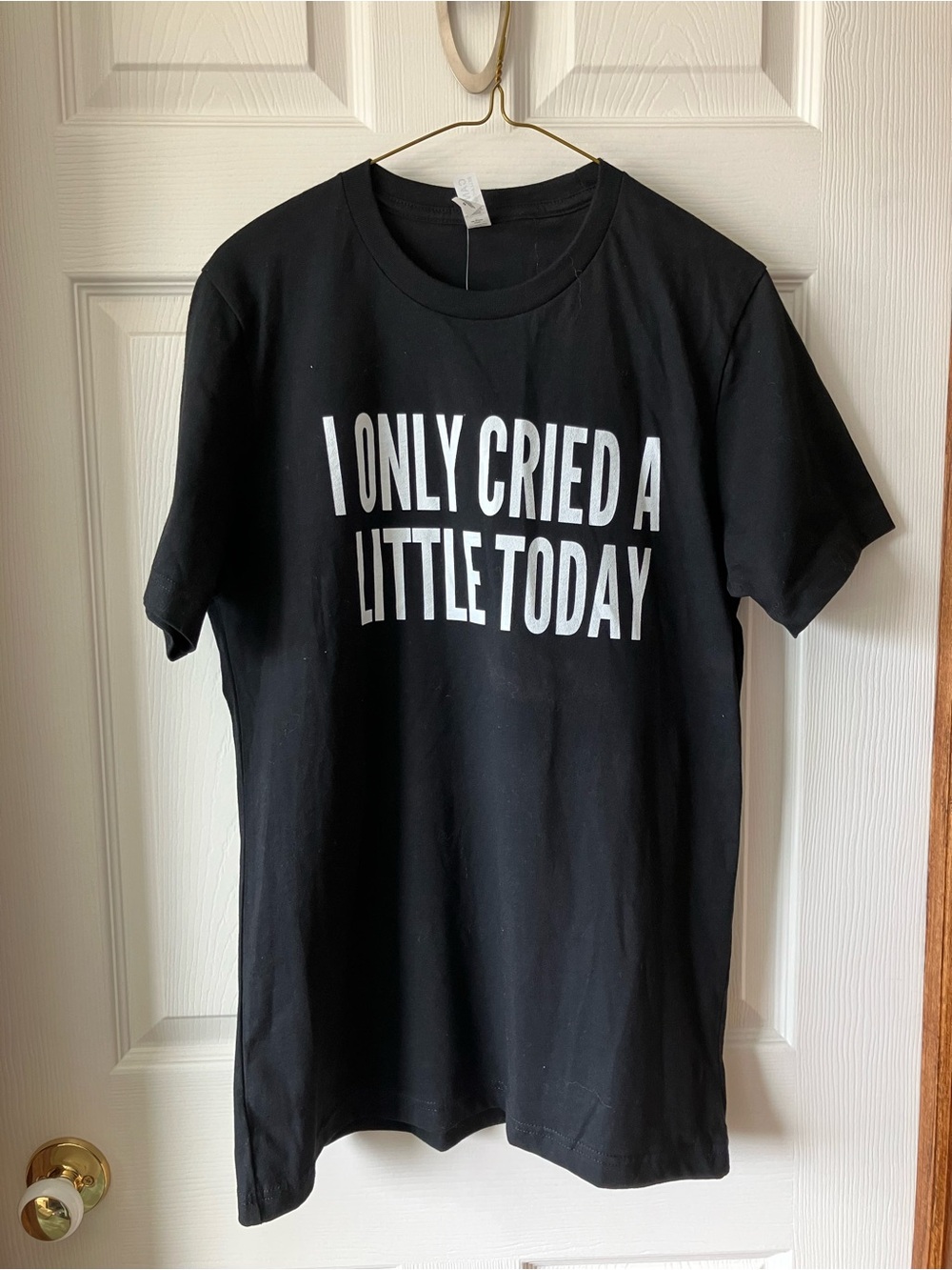 Black Short Sleeve Graphic Tee - "I Only Cried A Little Today"